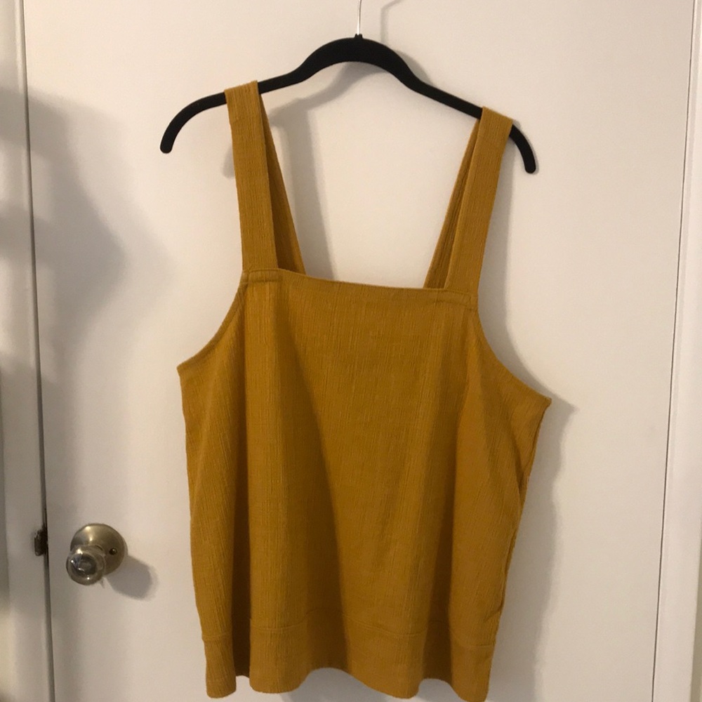 Madewell Marigold Square Neck Crop Top